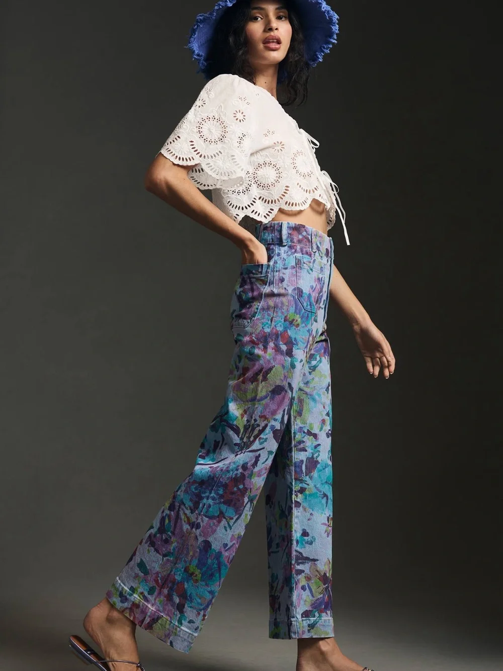 Maeve Colette High-Rise Wide-Leg Cropped Jeans - Anthropologie - 29